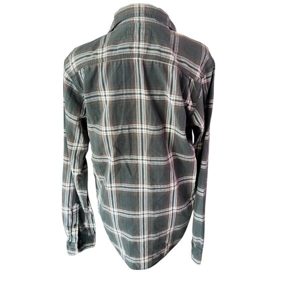 The North Face Purple Label Men’s Small Plaid Flannel Button Down Shirt Green - Picture 3 of 7